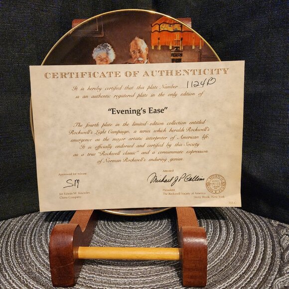 Evening's Ease - Norman Rockwell Collectors' Plate VTG - Picture 4 of 8